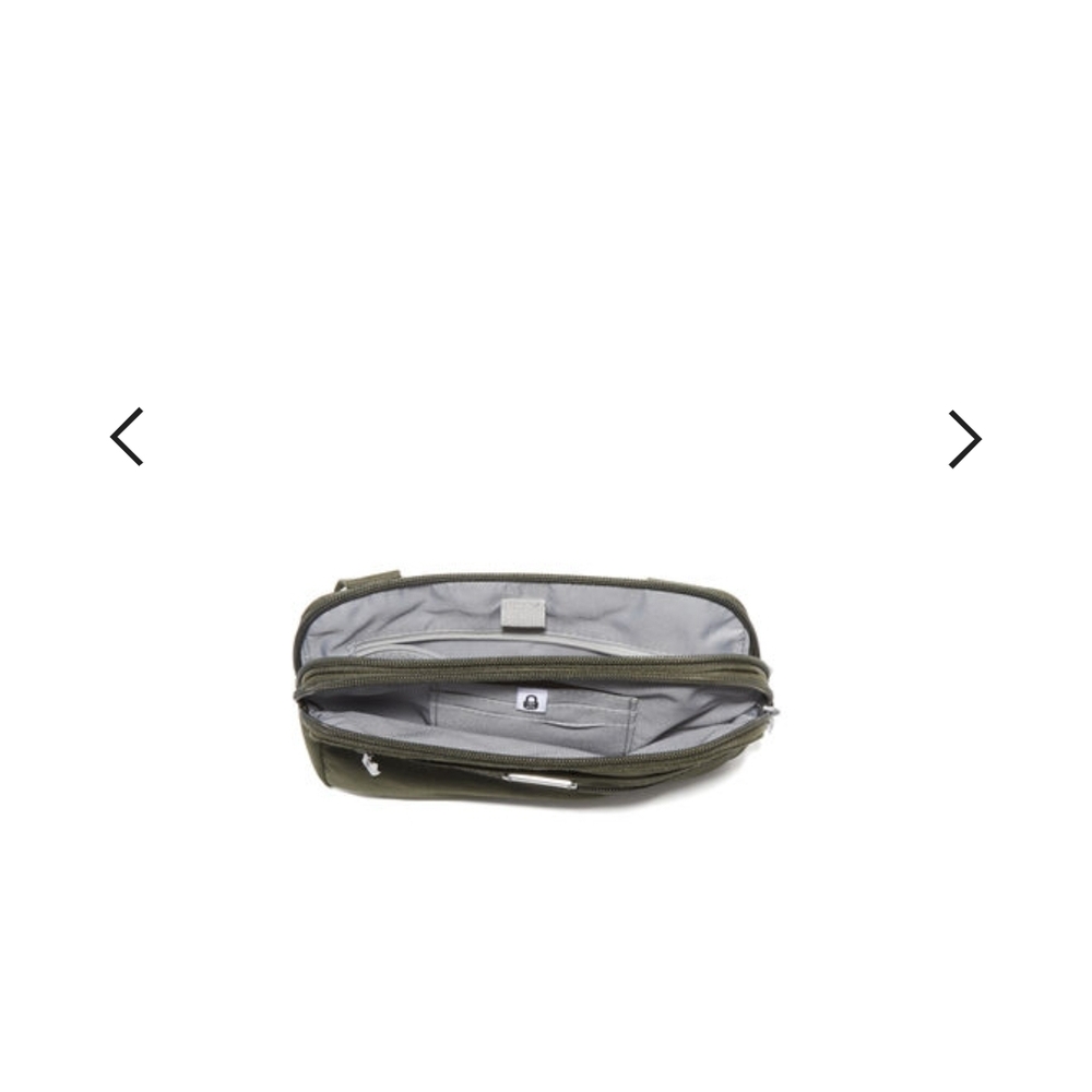 Baggallini Olive Nylon Crossbody Messenger Bag - Picture 4 of 6